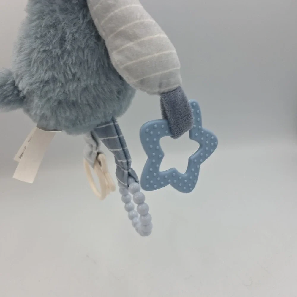 New Dreamgro Blue Puppy Lovey Dog Activity Plush Rattle Crinkle Teether Toy 11